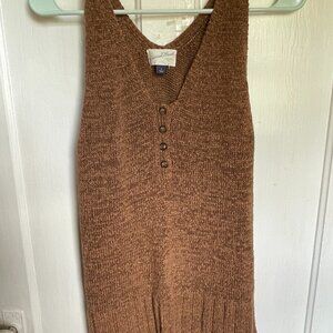 Universal thread brown sweater knitted tank top